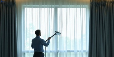 Commercial curtain steam cleaning service mount-cotton hotels offices