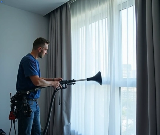 Professional curtain steam cleaning process equipment Matty Curtain Cleaning mount-cotton