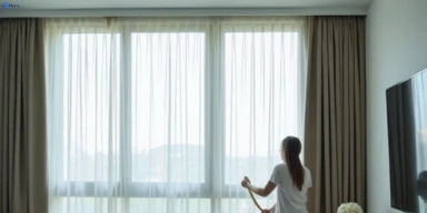 Delicate sheer drape cleaning mount-cotton Matty Curtain Cleaning