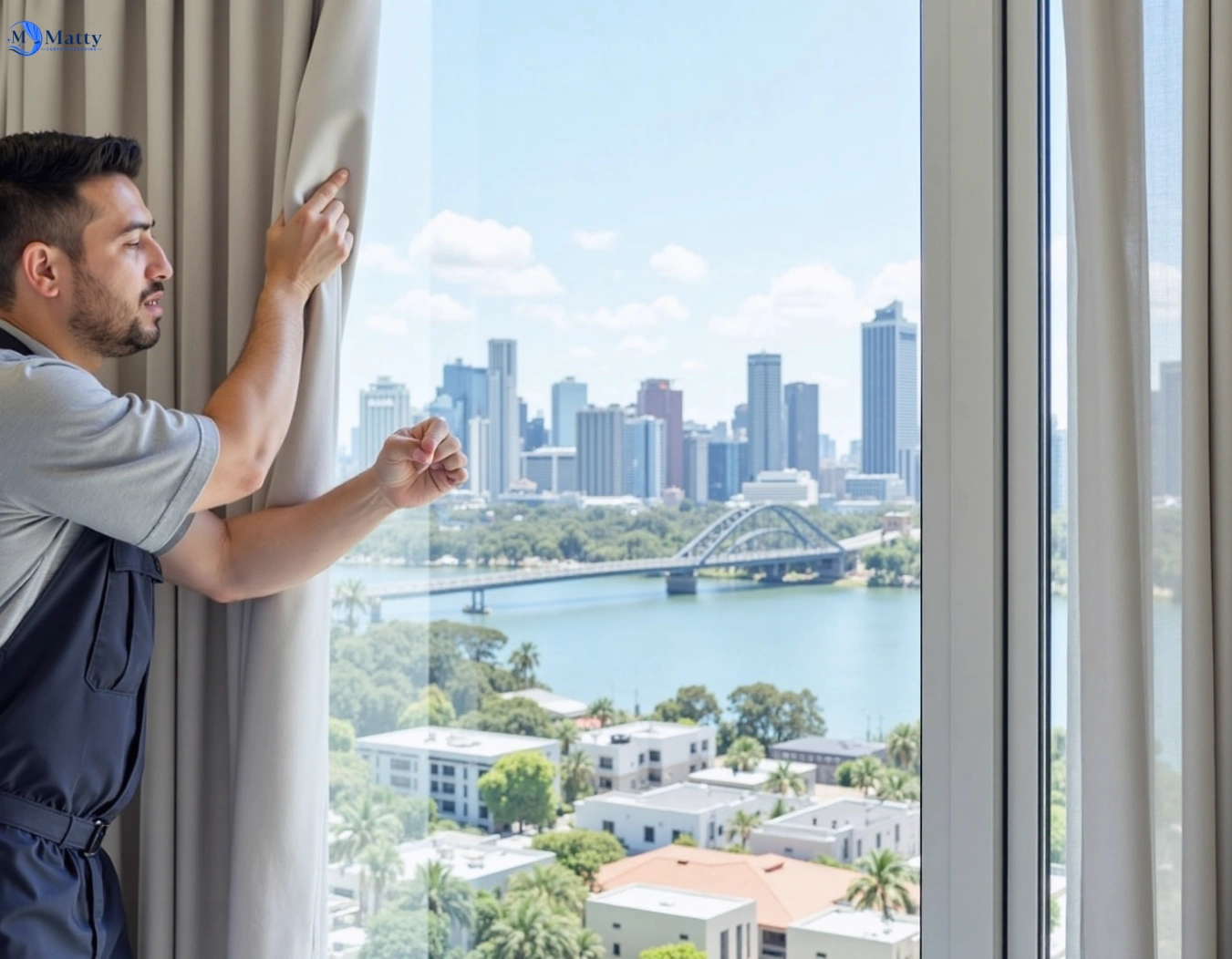 Professional curtain steam cleaning service mount-cotton QLD by Matty Curtain Cleaning