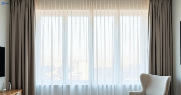 Freshly steam cleaned curtains in mount-cotton QLD