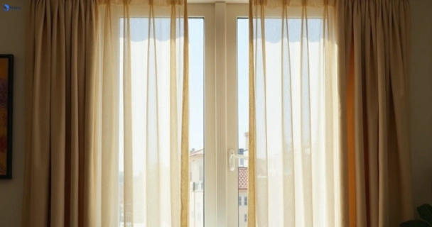 Dusty and dull curtains in mount-cotton before steam cleaning